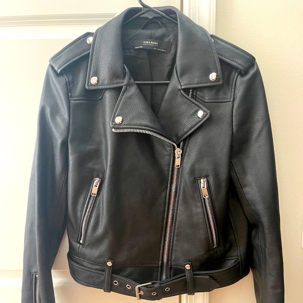 Black Faux Leather Jacket